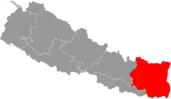 Location of Koshi Province in Nepal