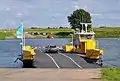 Ferry across the river Meuse