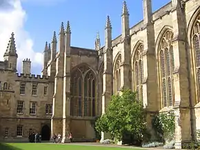 New College, Oxford, the chapel exterior looking north-west