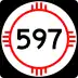 State Road 597 marker