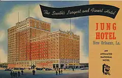 Postcard of the Jung Hotel in New Orleans, circa 1950