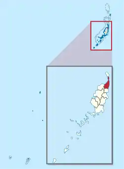 Location of Ngaraard in Palau