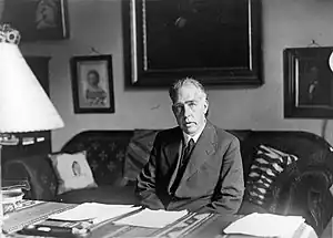 Photo of Niels Bohr, an older man