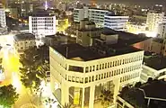 Aerial night view of the Avenue