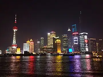 Lujiazui at night