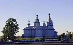 St. Nicholas Church (or "Leaning" church), with domes pointing in different directions