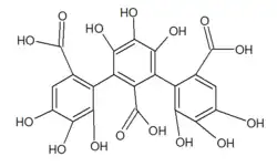 Chemical structure of nonahydroxytriphenic acid.