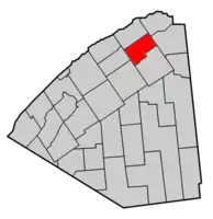 Map highlighting Norfolk's location within St. Lawrence County.