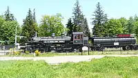 A 2-6-6-2 Mallet locomotive at the Northwest Railway Museum in Snoqualmie, Washington