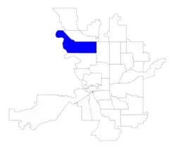 Location of Northwest in Spokane