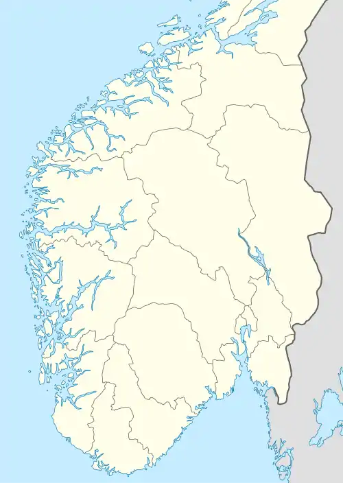 2011 Tippeligaen is located in Norway South