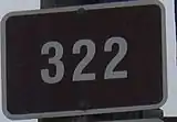 Sign for Route 322