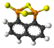 Ball and stick model of naphthalen-1,8-diyl 1,3,2,4-dithiadiphosphetane 2,4-disulfide