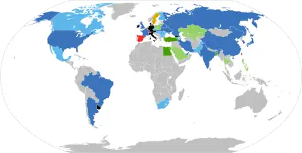 Image 39The status of nuclear power globally (click for legend) (from Nuclear power)