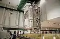 US lab loading into vacuum chamber for testing