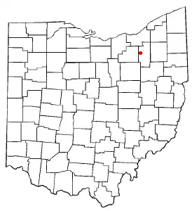 Location of Ghent, Ohio