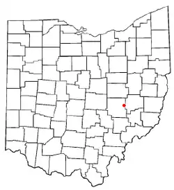 Location of New Concord, Ohio