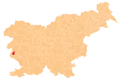 The location of the Municipality of Renče–Vogrsko