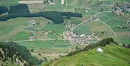 Oberstocken village from the peak of the Stockhorn