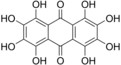 Skeletal formula of octahydroxyanthraquinone