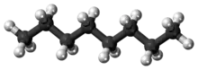 Ball-and-stick model of octane