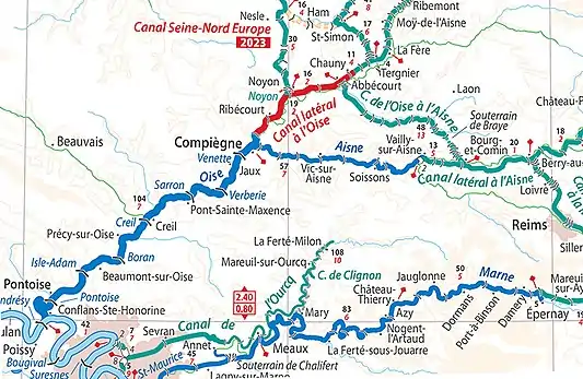 Oise lateral canal location