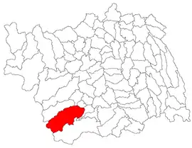 Location in Bacău County