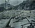 Damage in Ōkawara station by 1953 South Yamashiro Flood