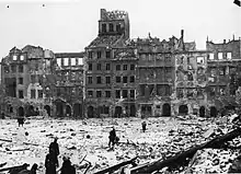 Warsaw Old Town marketplace, 1945