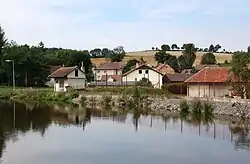 Pond in the centre of Olešná