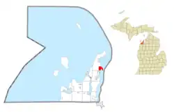 Location within Leelanau County