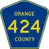 State Road 424 and County Road 424 marker