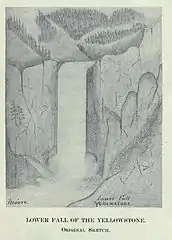 Lower Falls by Private Moore, 1870