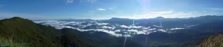 Panorama of the mountains from Mount Oriod