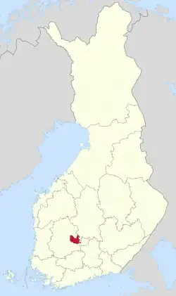 Location of Orivesi in Finland