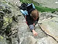 Climbing aids on the path