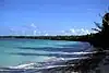 Lagoon shore on Orona Island.