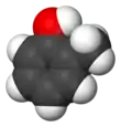 Spacefill model of o-cresol