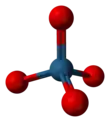 Ball and stick model of osmium tetroxide