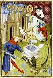 Hoists and stone cutters (15th century)