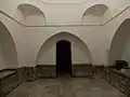 A room in the former hammam (bathhouse) of the residential pavilion