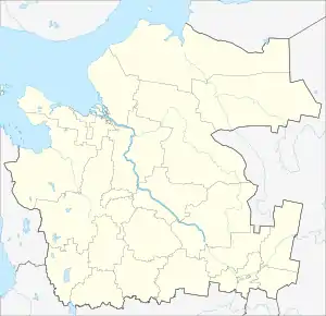 Vatega is located in Arkhangelsk Oblast