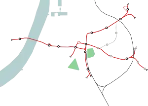 Meir is located in the Antwerp premetro network