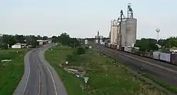 Overton, seen looking eastward from County Road 444 overpass