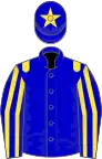 Blue, yellow epaulets, striped sleeves, star on cap