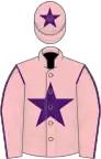 Pink, purple star, purple seams on sleeves, purple star on cap