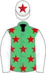 Emerald Green, Red stars, White sleeves, White cap, Red star