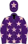 Purple, pink stars, purple cap, pink star