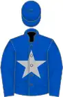 Royal blue, silver star