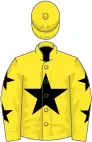 Yellow, black star, yellow sleeves, black stars, yellow cap